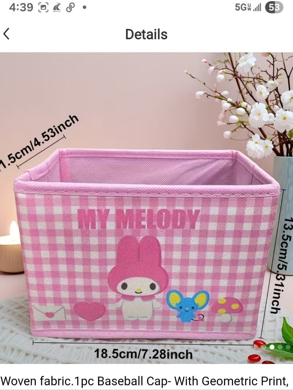 My Melody Storage Box
